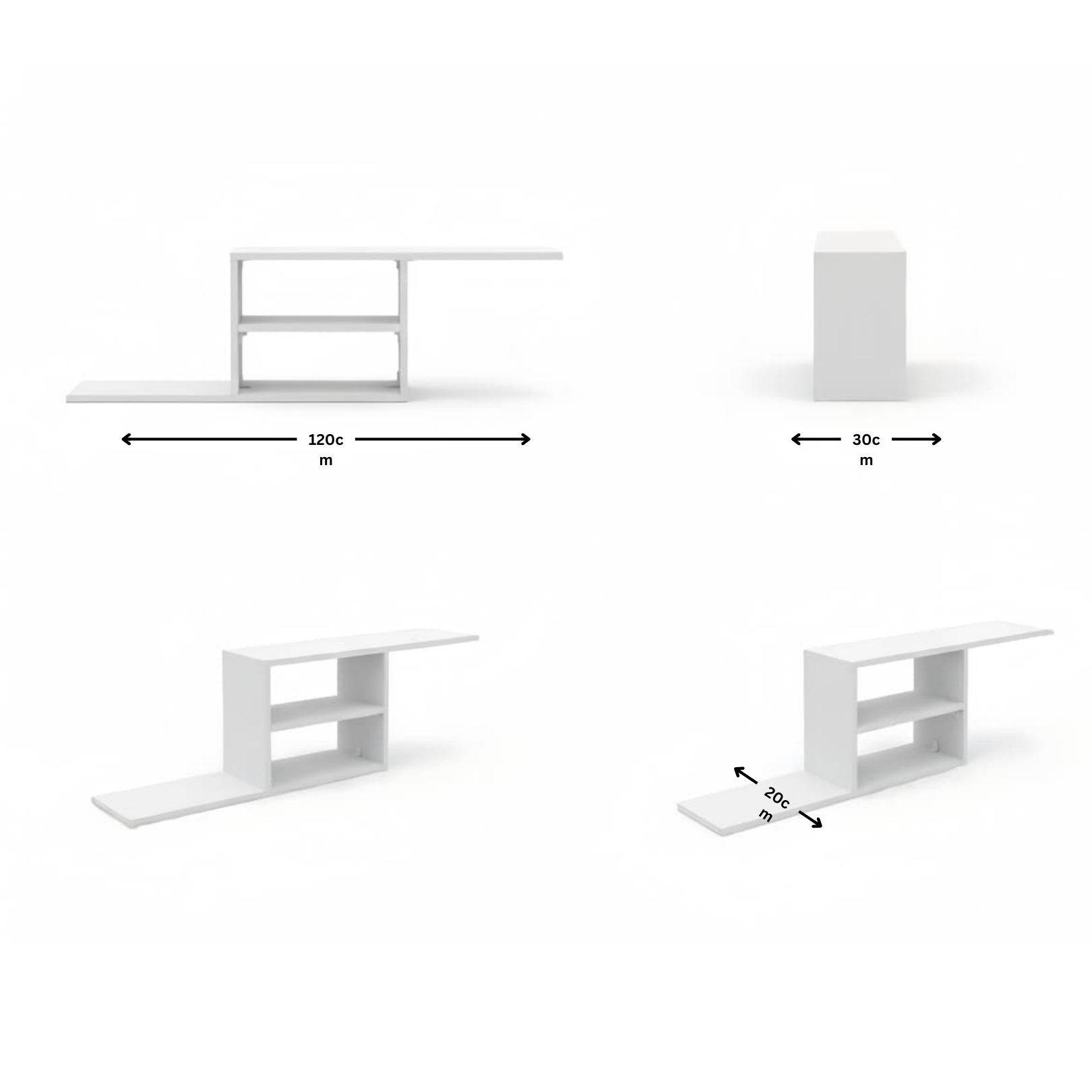 رف تلفزيون حائط / رف ديكور مودرن – لوما 120 سم
