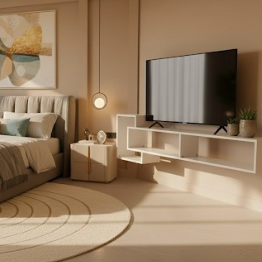 رف تلفزيون حائط / رف ديكور مودرن – لوما 160 سم