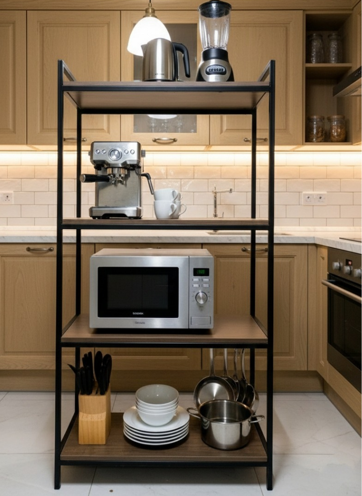 منظم المطبخ مايكرو شيف – رف مايكروويف 4 أدوار