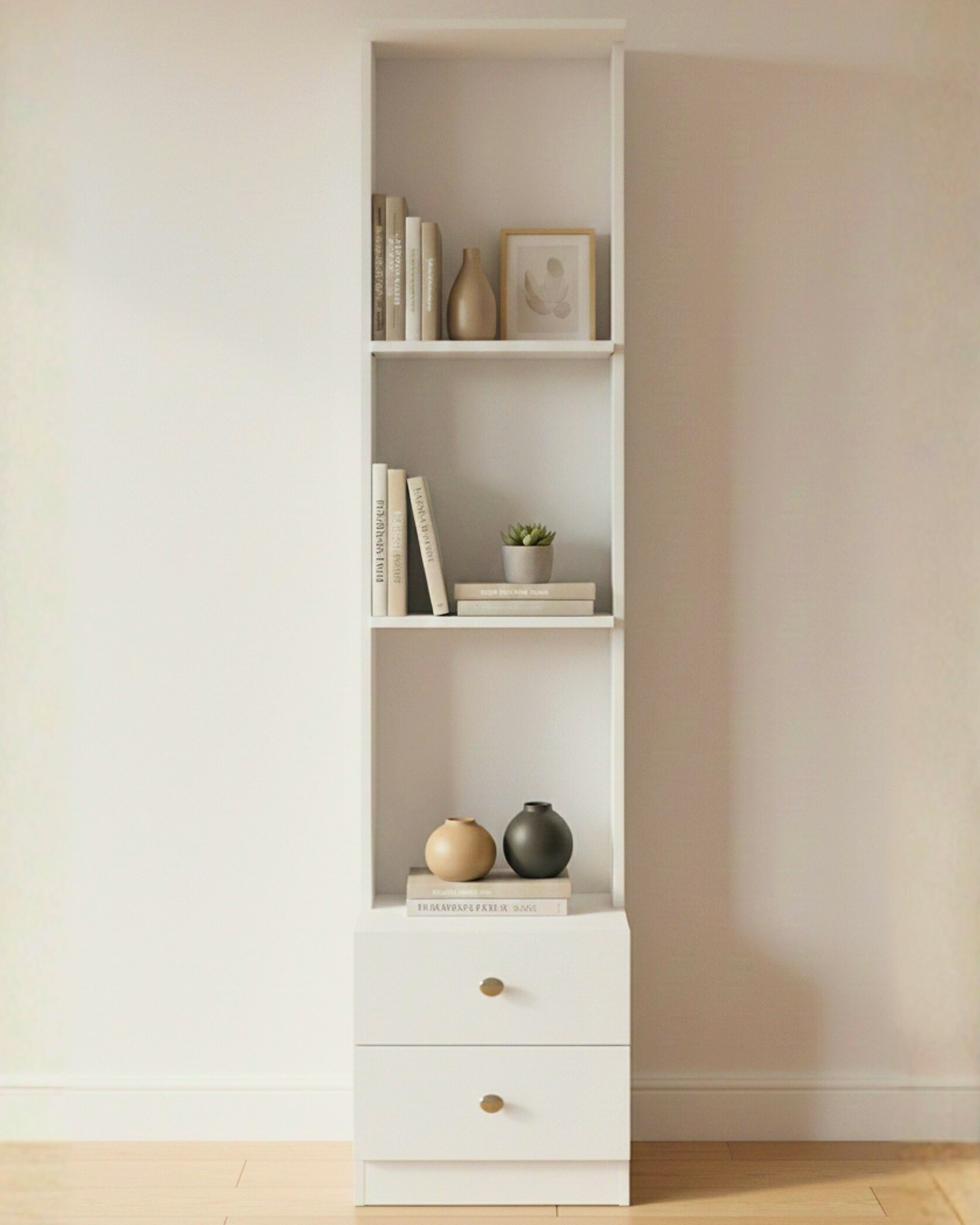 مكتبة أورورا – رفوف ديكور + درجين