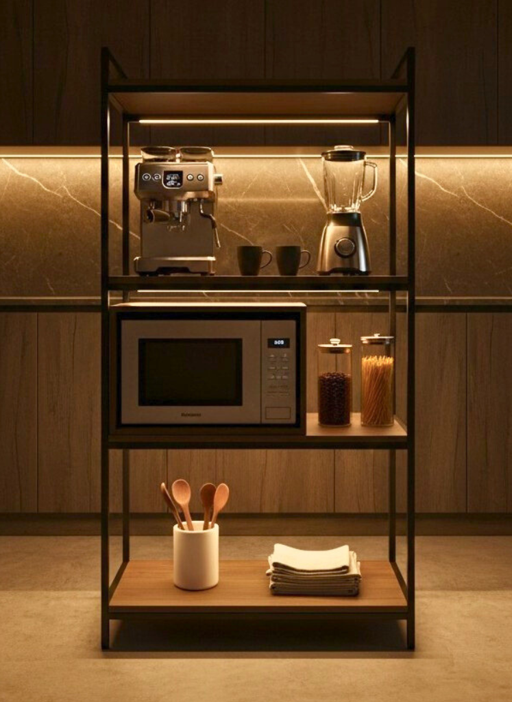 منظم المطبخ مايكرو شيف – رف مايكروويف 4 أدوار